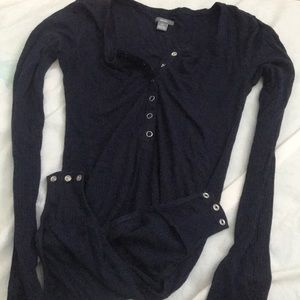Long sleeved bodysuit button down shirt from Aerie